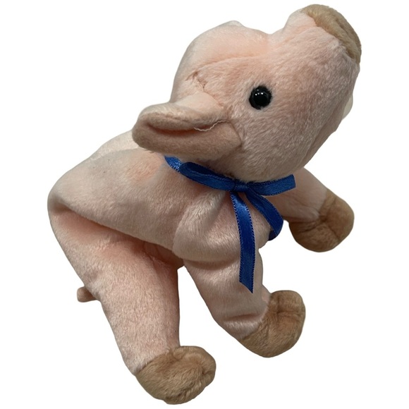 VTG TY Beanie Baby 1999 Knuckles Pig Original Tag Blue Ribbon - Picture 2 of 7